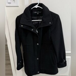 Women’s Kenneth Cole Black Pea Coat, XS